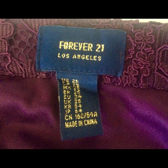 FOREVER 21 Purple Lace Skater Skirt, Size US25/4 - Picture 5 of 6